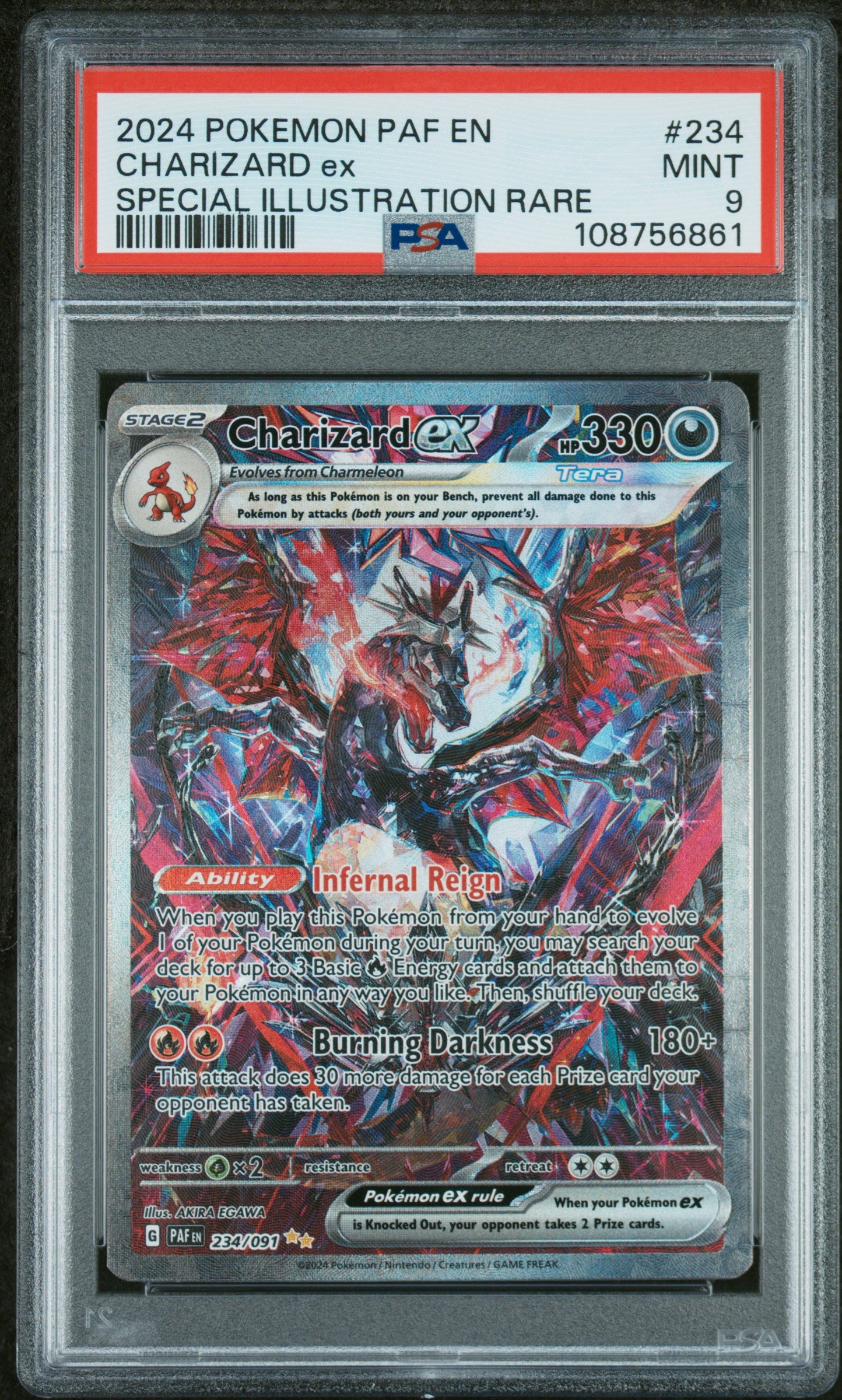 Pokemon Charizard ex Paldean Fates PSA 9 Englisch
