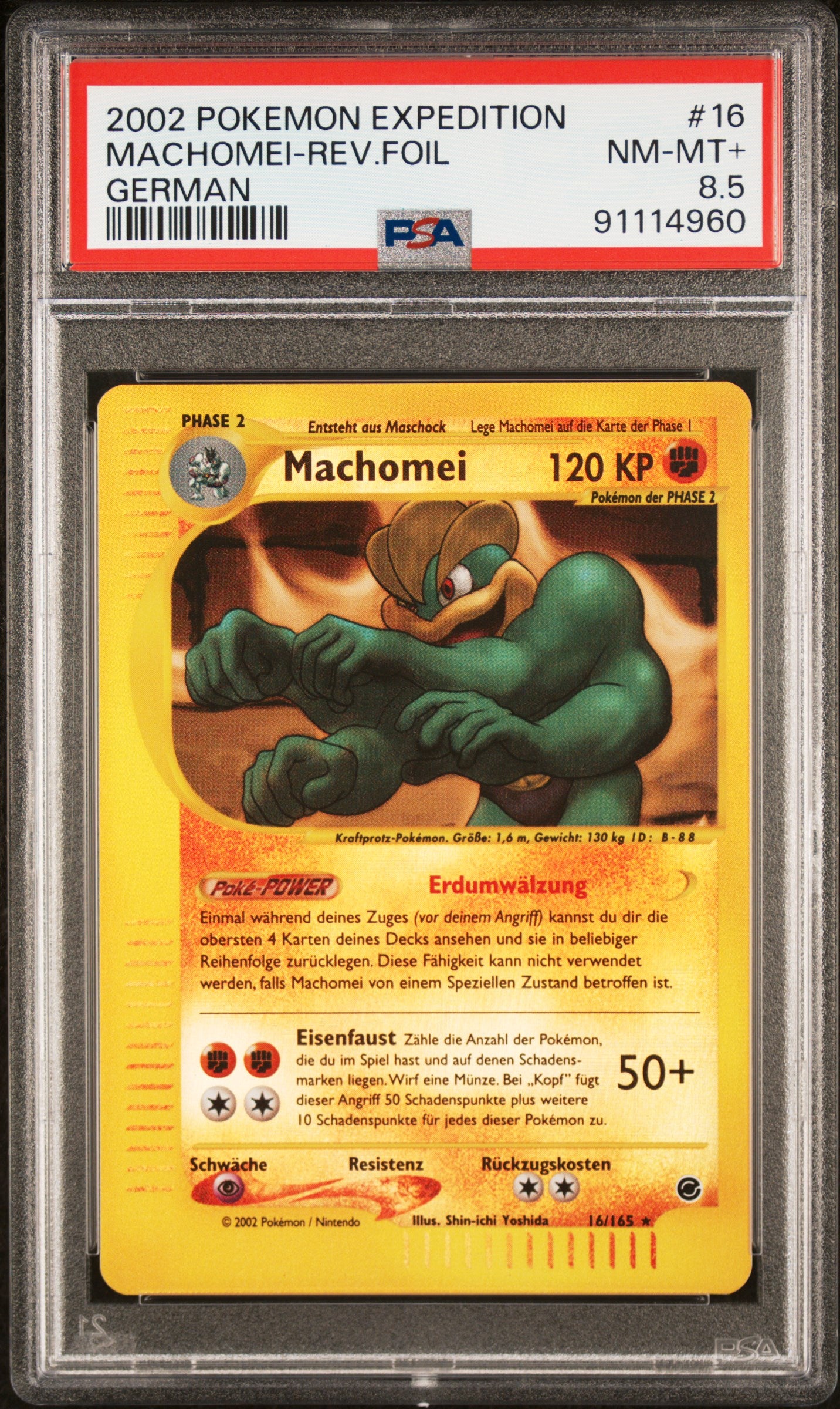 Pokemon Machomei Expedition Reverse PSA 8.5 Deutsch