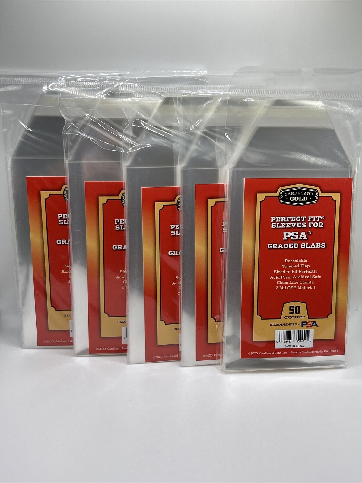 Cardboard Gold PSA Perfect Size Sleeves 50 Stück