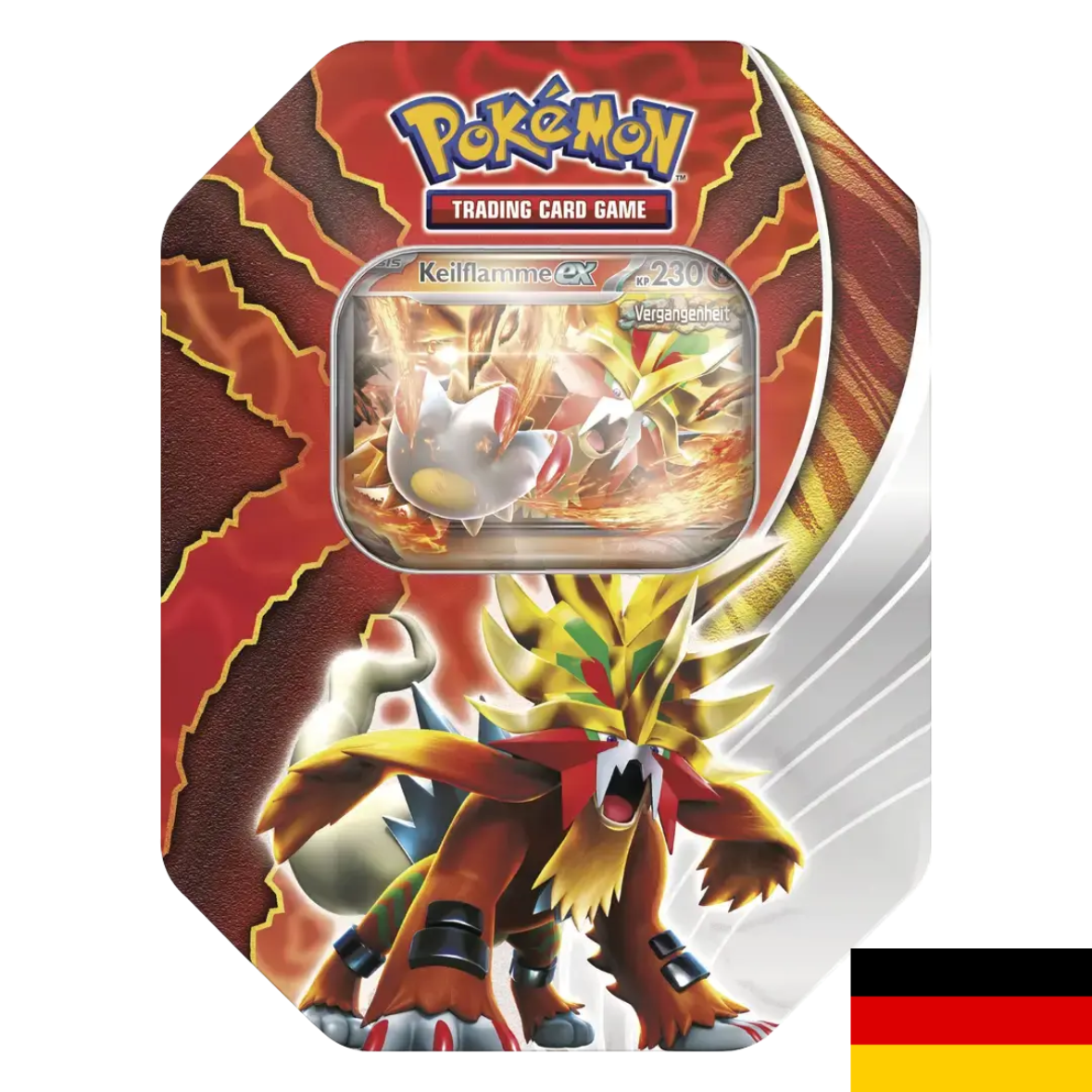 Pokemon Paradox Schicksale Keilflamme ex Tin 2024 Deutsch