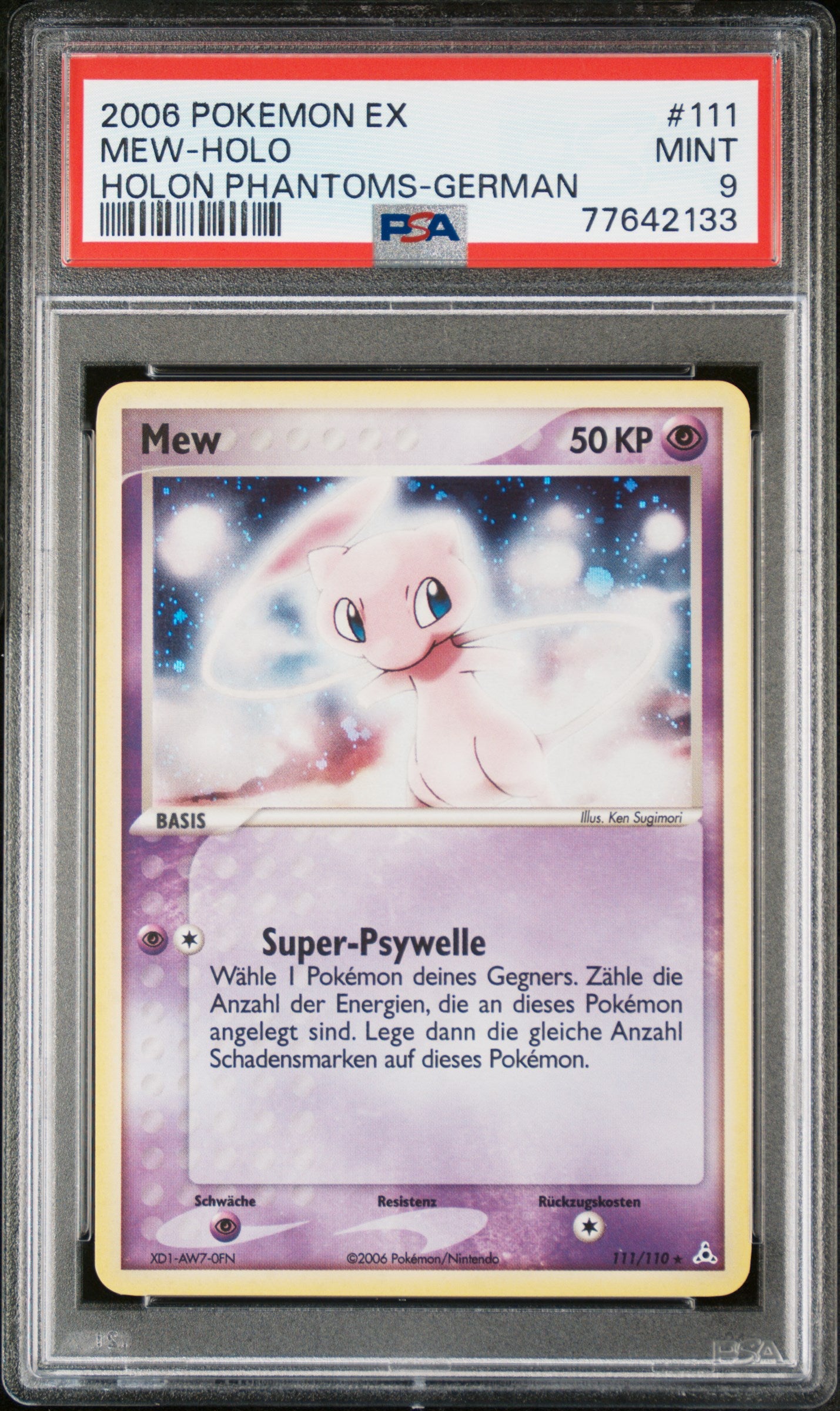 Pokemon Mew EX Holon Phantoms Holo PSA 9 Deutsch