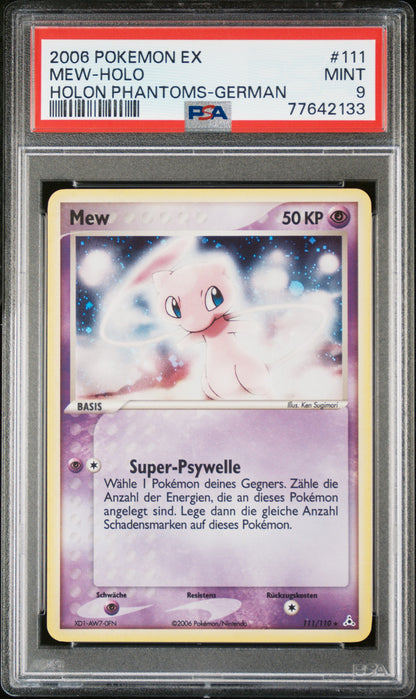 Pokemon Mew EX Holon Phantoms Holo PSA 9 Deutsch