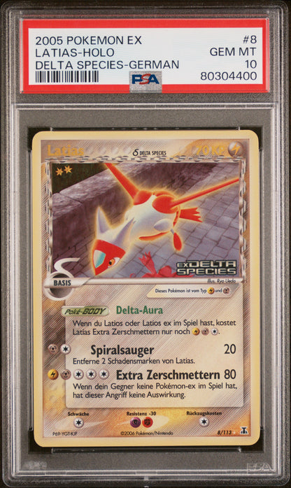 Pokemon Latias EX Delta Species Reverse PSA 10 Deutsch