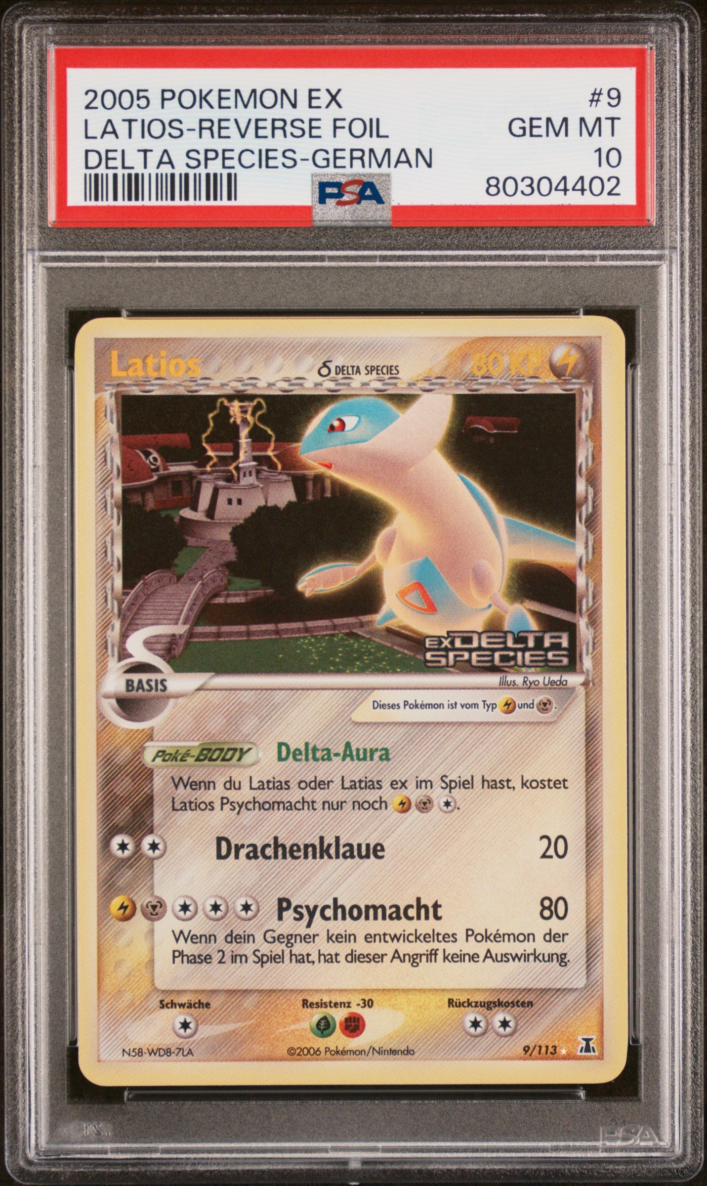 Pokemon Latios EX Delta Species Reverse PSA 10 Deutsch