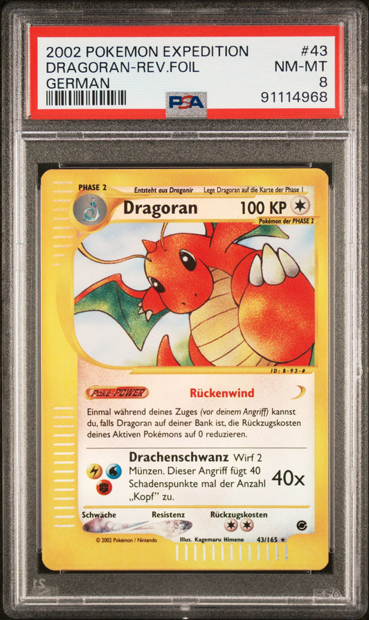 Pokemon Dragoran Expedition Reverse PSA 8 Deutsch