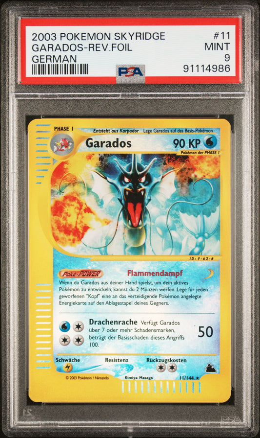 Pokemon Garados Skyridge Reverse PSA 9 Deutsch