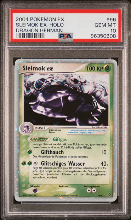 Pokemon Sleimok EX Dragon Holo PSA 10 Deutsch