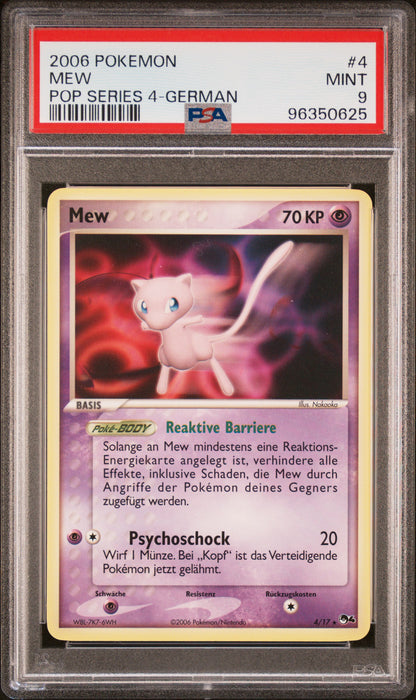 Pokemon Mew POP Series 4 PSA 9 Deutsch
