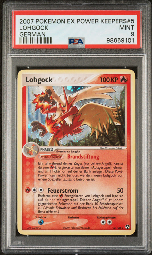Pokemon Lohgock EX Power Keepers Holo PSA 9 Deutsch