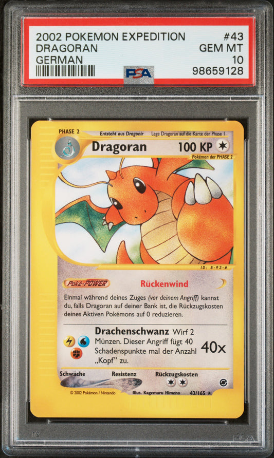 Pokemon Dragoran Expedition PSA 10 Deutsch