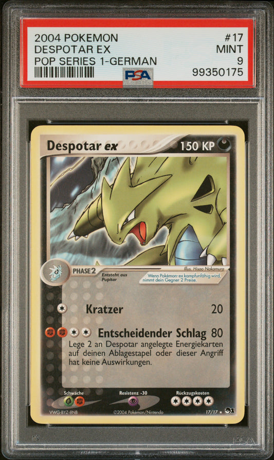 Pokemon Despotat EX Pop Series 1 PSA 9 Deutsch