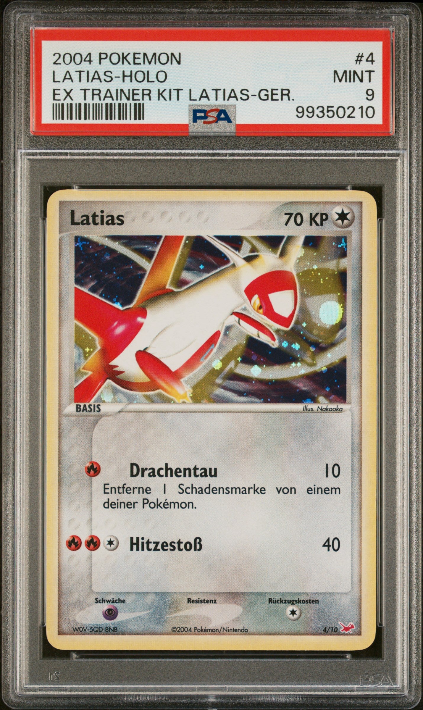 Pokemon Latias EX Trainer Kit Holo PSA 9 Deutsch